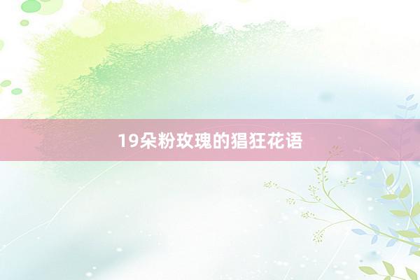 19朵粉玫瑰的猖狂花语